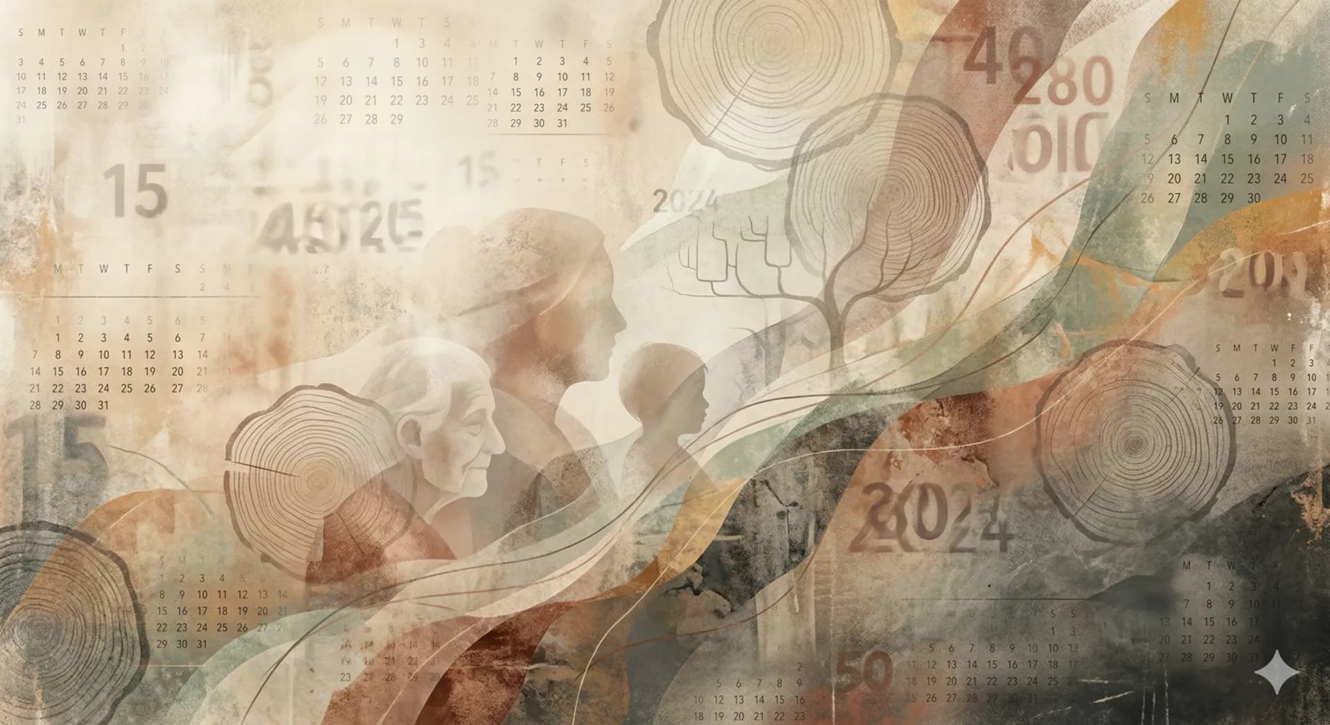 Retro and modern design elements blending across decades